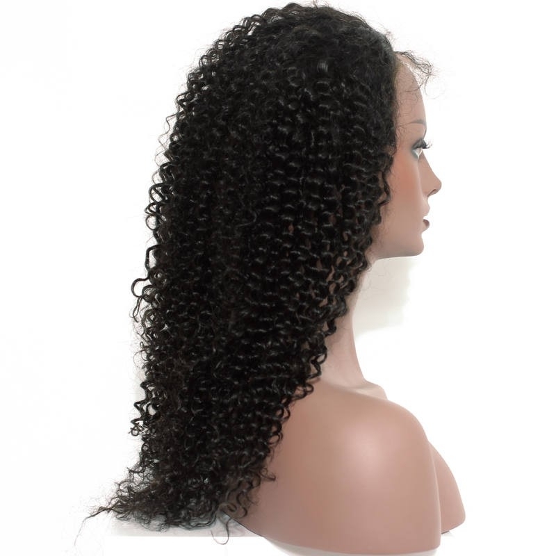 Best Place To Buy Lace Front Wigs Natural Black Human Hair Bleached Knots Kinky Curly Brazilian Remy Hair Hidden Knots Pre Plucked Natural Hair Line