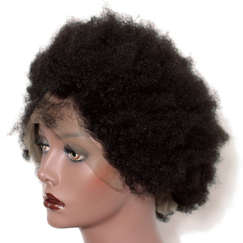 Lace Front Wig Brazilian Human Hair Wigs Kinky Curly Natural Color Lace Wigs For Blace Women