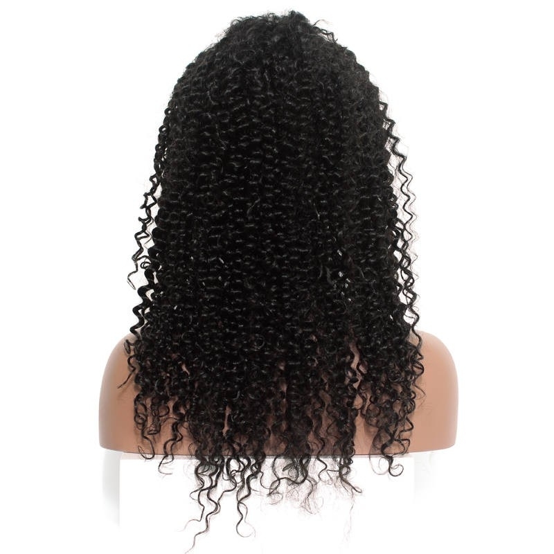 Best Place To Buy Lace Front Wigs Natural Black Human Hair Bleached Knots Kinky Curly Brazilian Remy Hair Hidden Knots Pre Plucked Natural Hair Line