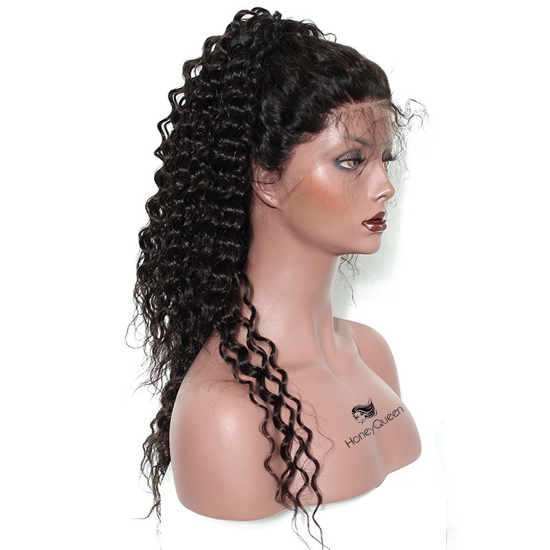 Full Lace Human Hair Wigs For Black Women 130% Density Pre Plucked Brazilian Curly Remy Hair