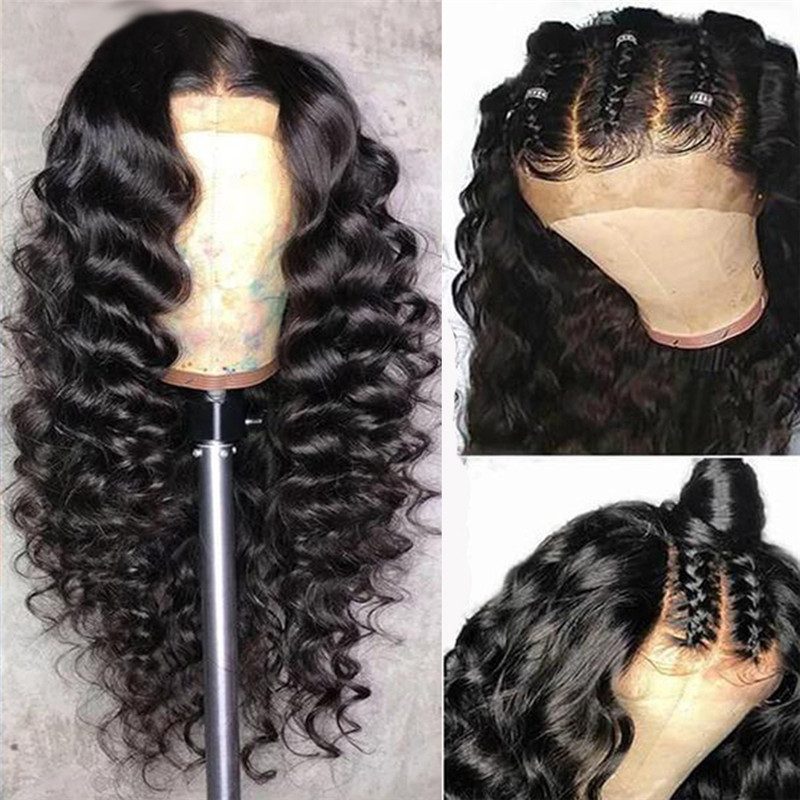 Deep Wave Frontal Wig 13X4 Brazilian Remy Lace Front Human Hair Wigs For Black Women Deep Wave Lace Front Wig Human Hair 30 32''