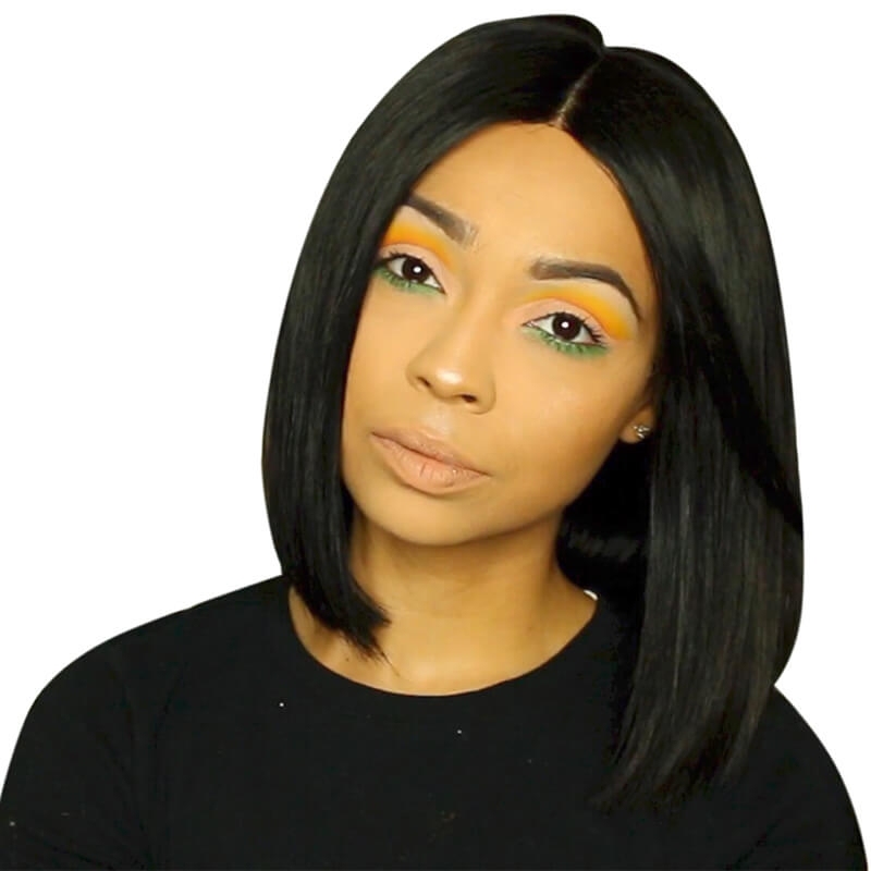 Fashion Girl's Favorite Long And Short 180% Density Human Hair Wigs For Black Women Bleached Knots