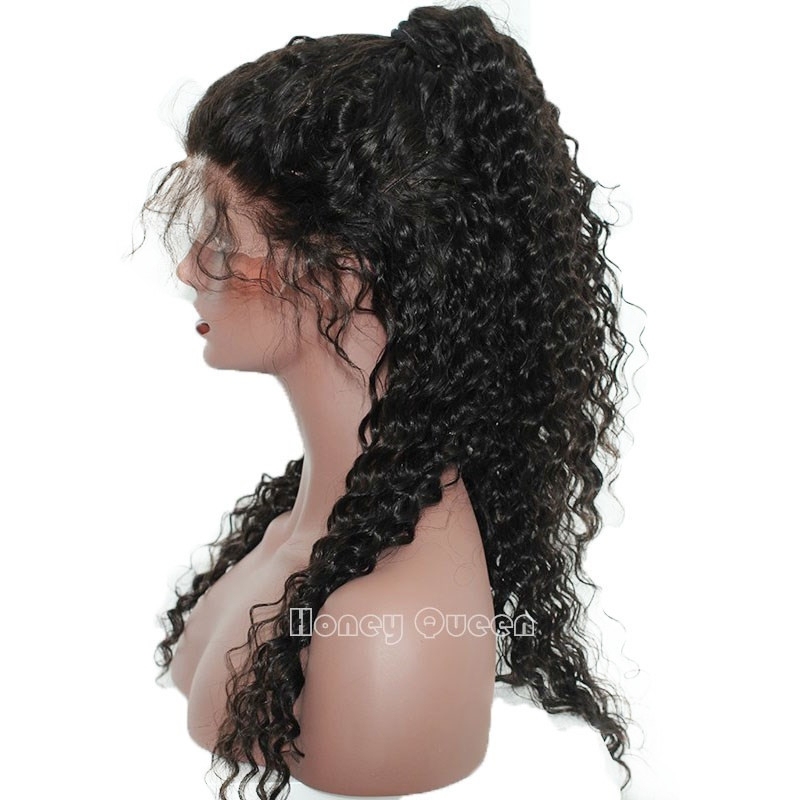 Full Lace Human Hair Wigs For Black Women 130% Density Pre Plucked Brazilian Curly Remy Hair