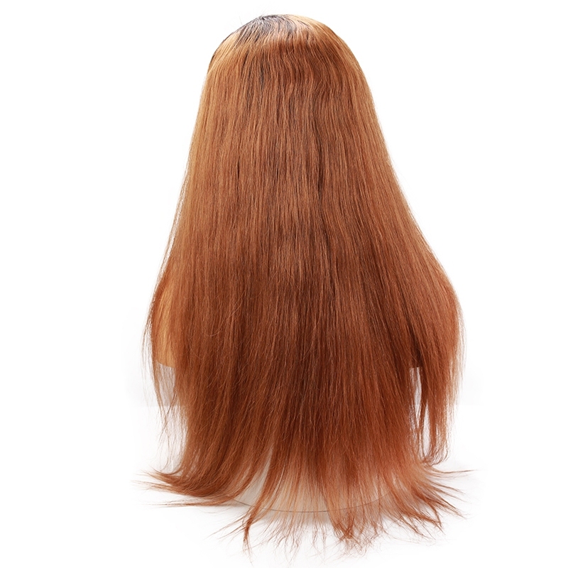 Ombre Full Lace Human Hair Wig #1BT30 Brazilian Silky Straight Human Hair Wig with Natural Baby Hair Free Part Bleached Knots