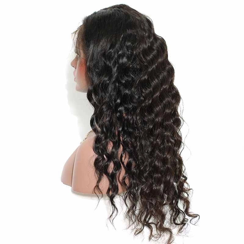 Brazilian Wigs 180% Density Loose Wave Lace Front Ponytail Wigs Pre-Plucked Natural Hair Line