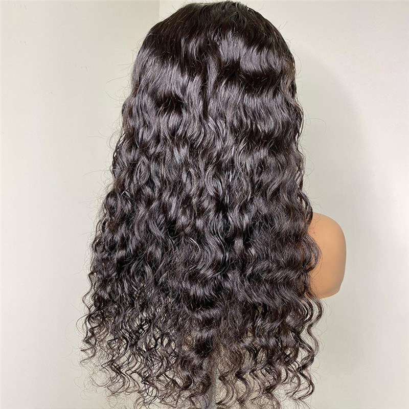 Water Wave Lace Front Wig Pre Plucked Human Hair Wigs 28 30 32inch Long Brazilian Lace Front Human Hair Wigs For Women