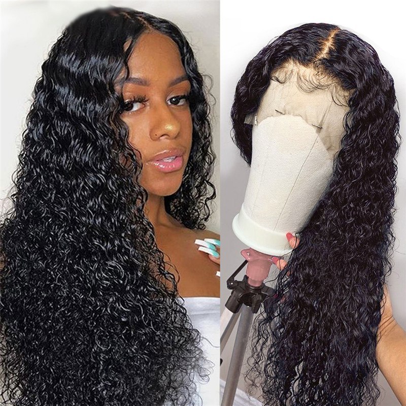 30inch 13x4 Water Wave Lace Front Wig 150% 180% Brazilian Remy Human Hair Lace Frontal Wigs For Black Women Pre Plucked