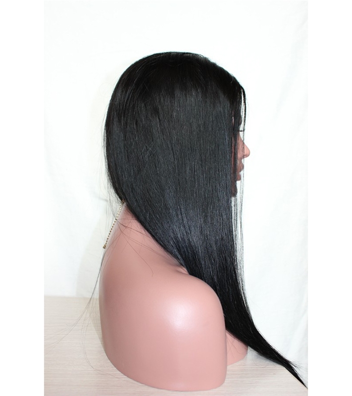 Long Lace Front Wigs Human Hair Hidden Knots Pre Plucked Natural Color Indian Silk Straight Hair Pre-Plucked Natural Hair Line