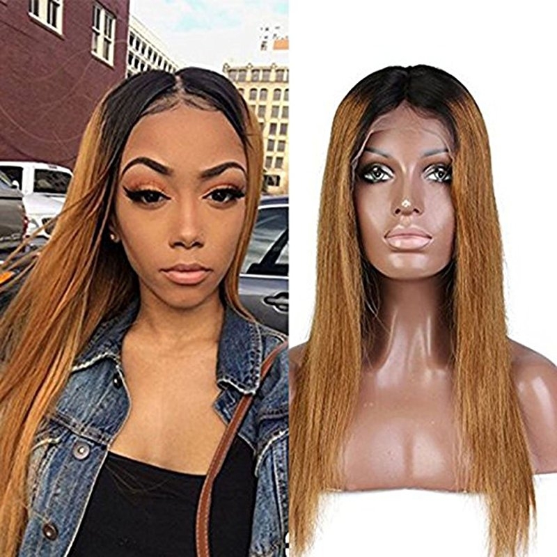 Brazilian Human Ombre 1bt/30 Lace Front Wigs for Women Hair Wigs With Baby Hair