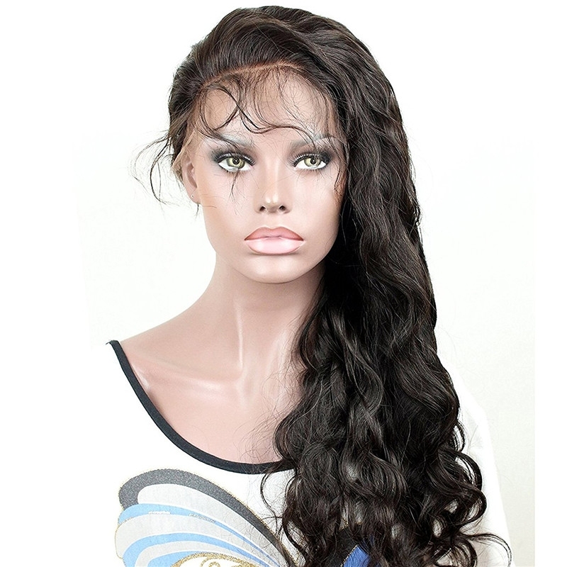 Cambodian Human Hair Body Wave Lace Front Human Hair Wigs with Baby Hair Bleached Knots for Black Women 24 inch