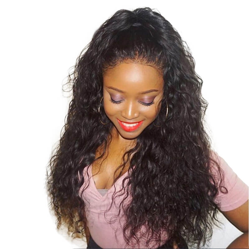 wigs for women Water Wave 180% Density Brazilian Wigs Natural Hair Line Human Hair Wigs