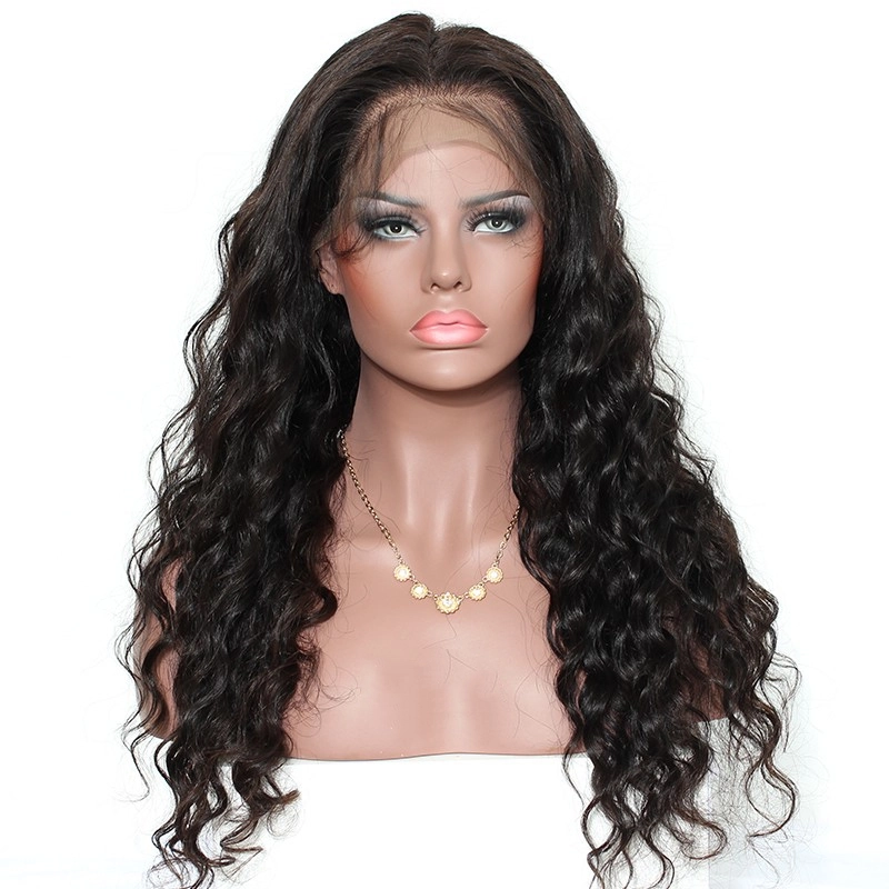 human hair wig stores Pre-Plucked Natural Hair Line 150% Density Wigs Loose Wave Lace Front Ponytail Wigs