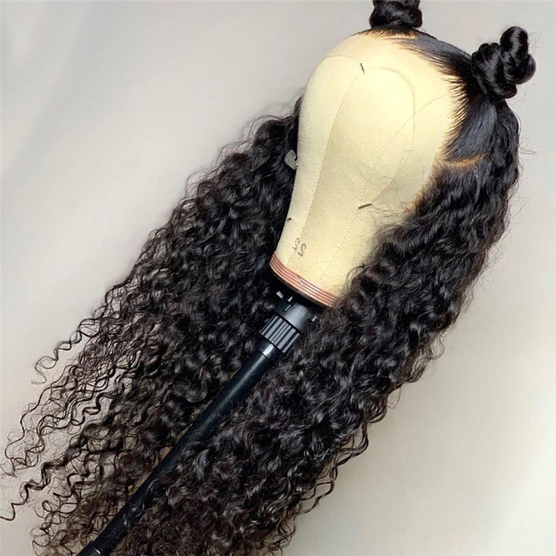 Curly Wig Human Hair Lace Frontal Wigs 180 Lace Front Wig Pre Plucked Bleached Knots Wigs Brazilian Remy 13x4 Frontal Lace Wig