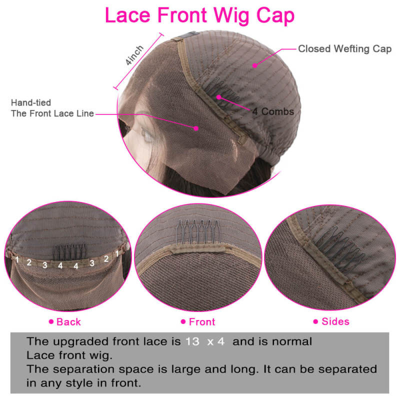 Lace Front Wigs Wedding Hairstyles Bleached Knots with Baby Hair Pre-Plucked Natural Hair Line Human Hair NO Mixed