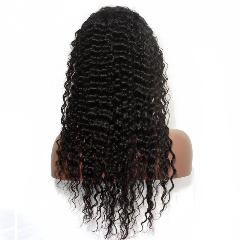 Human Hair Lace Front Wigs Deep Wave Pre-Plucked Natural Hair Line 180% Density Human Hair Wigs No Shedding Hidden Knots