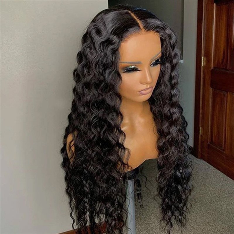 Deep Wave Lace Front Human Hair Wigs For Women Brazilian Glueless Lace Front Wigs Loose Wave Lace Front Human Hair Wigs Pre Pluck