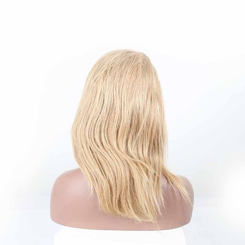 Blonde Human Hair Lace Front Wigs Color #27 Silky Staight Natural Color Pre-Plucked Lace Wig with Baby Hair