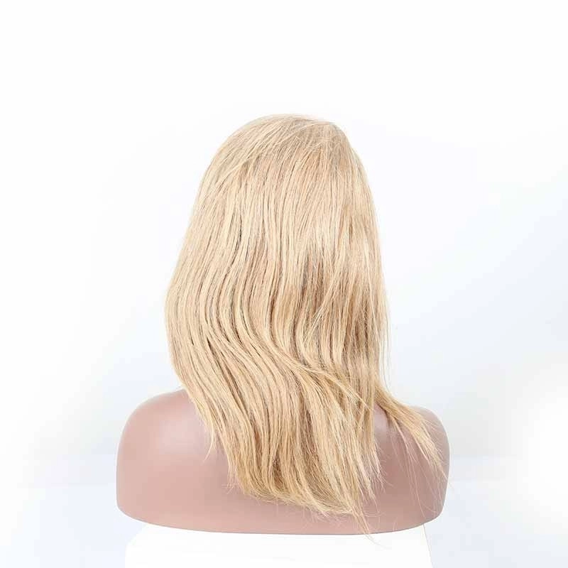 Blonde Human Hair Lace Front Wigs Color #27 Silky Staight Natural Color Pre-Plucked Lace Wig with Baby Hair