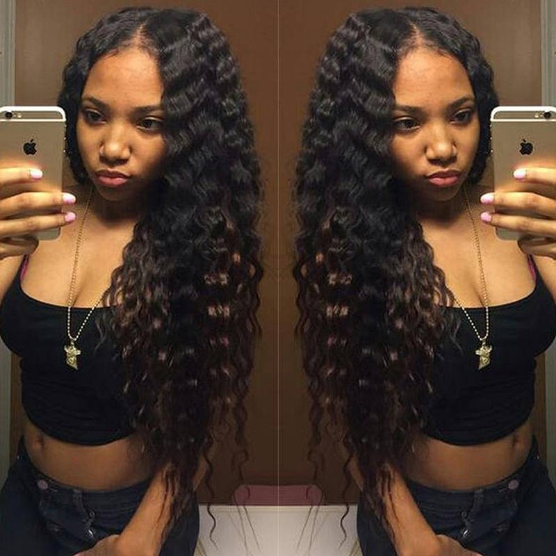 Indian Lace Front Wigs Human Hair Deep Wave 180% Density Pre-Plucked Natural Hair Line With Baby Hair No Shedding