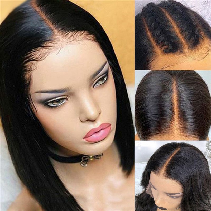 8-16inch Short Straight Bob Wig Lace Front Human Hair Wigs For Black Women 150% Density Remy Brazilian Bob Lace Wig Pre Plucked