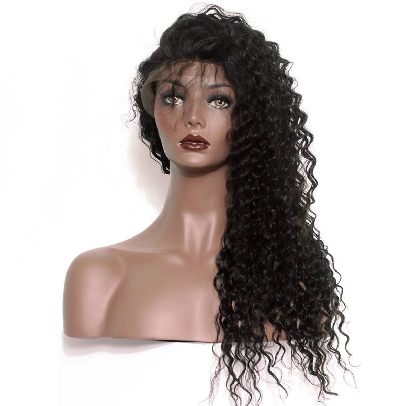 Indian Lace Front Wigs Human Hair Deep Wave 180% Density Pre-Plucked Natural Hair Line With Baby Hair No Shedding