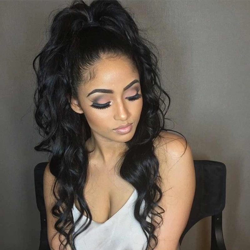 Lace Front Wigs On Sale Human Hair Loose Wave Bleached Knots Color 1B Brazilian Hiar Wholesale Lace Wig With Natural Baby Hair Hidden Knots Natural H