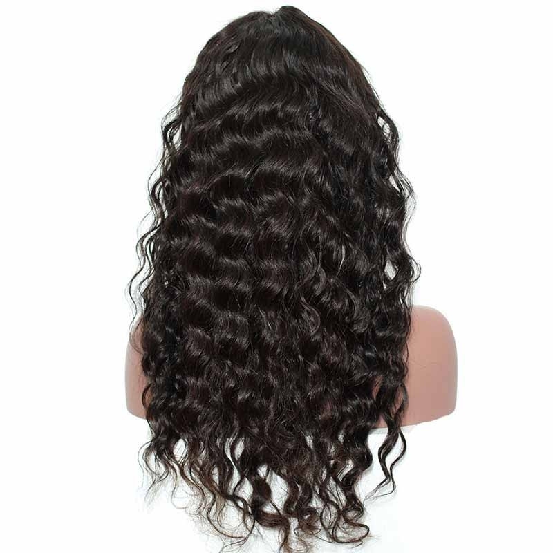 Brazilian Wigs 180% Density Loose Wave Lace Front Ponytail Wigs Pre-Plucked Natural Hair Line