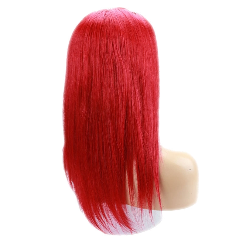 Red Hair Color Malaysia Hair Straight Human Hair Pre Plucked Lace Wigs With Baby Hair For Black Women