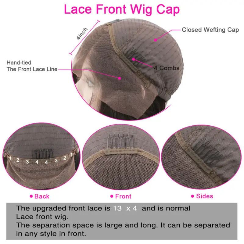 Lace Front Wigs for Black Women Elastic Cap Human Hair Wig Body Wave Pre-Plucked Natural Hair Line