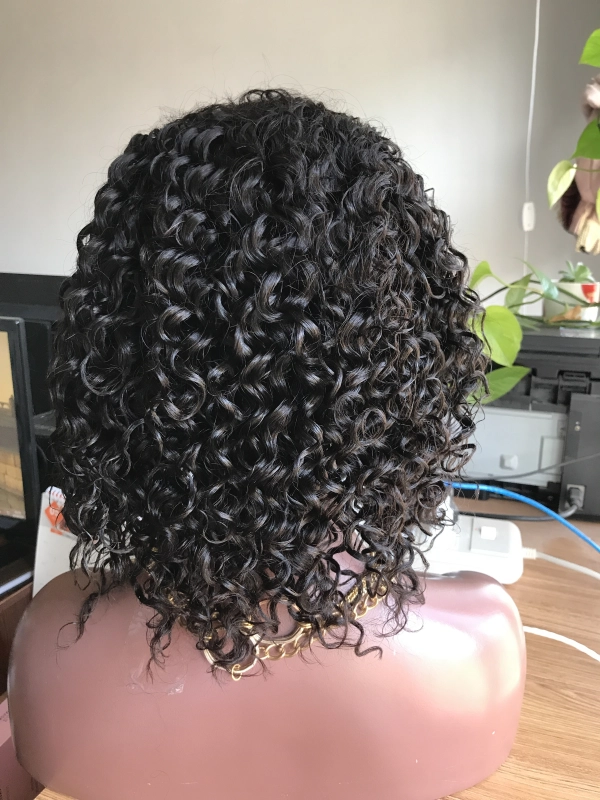 Curly Hair Lace Front Wigs 200% Density Jerry Curly Human Hair Wig Pre-Plucked Natural Hair Line Bleached Knots With Natural Baby Hair