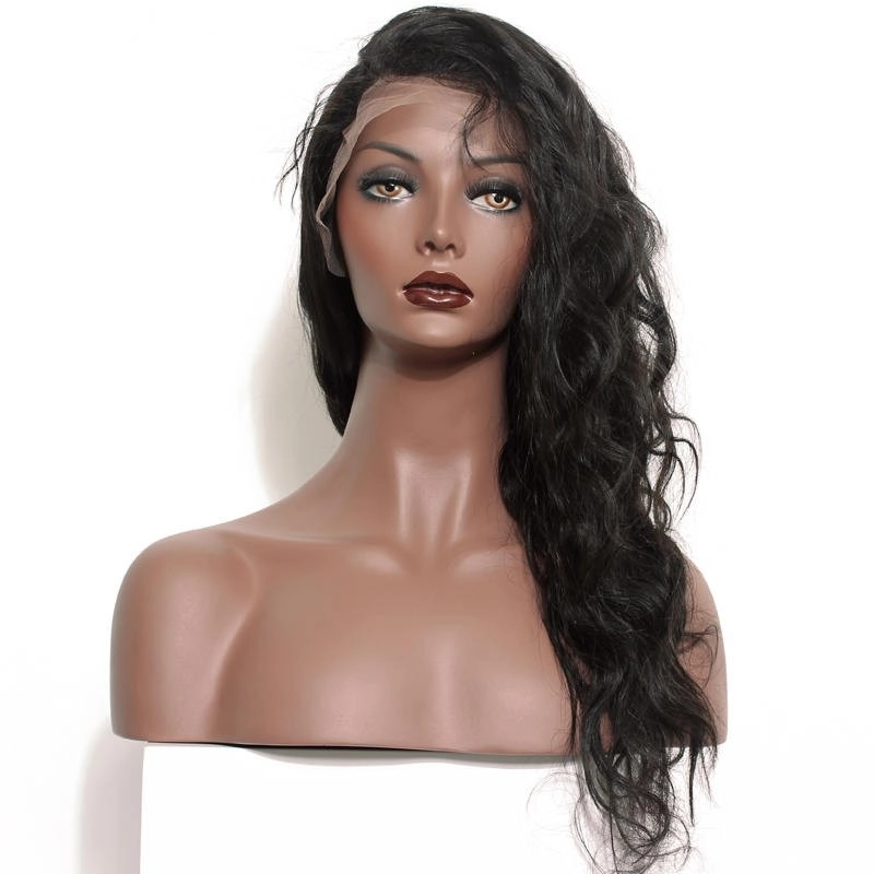 African American Lace Front Wigs Natural Color Body Wave Lace Front Wigs Natural Color Body Wave Peruvian Hair