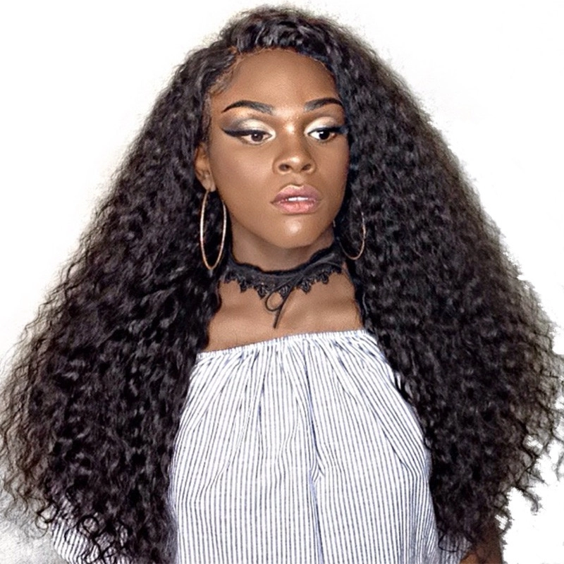 Full Lace Human Hair Wigs For Black Women 130% Density Pre Plucked Brazilian Curly Remy Hair