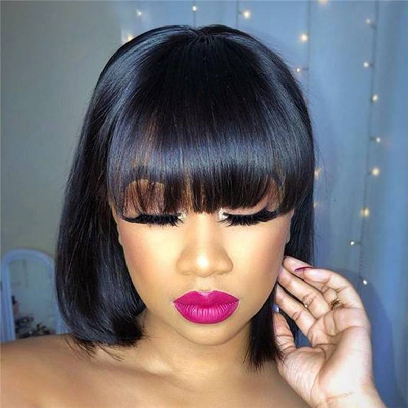 Short Bob Wig 8-14inch Brazilian 13x4 Lace Front Human Hair Wigs Pre Plucked 150% Density Bob Wigs For Black Women