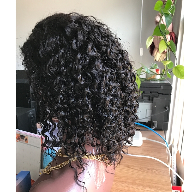 Curly Hair Lace Front Wigs 200% Density Jerry Curly Human Hair Wig Pre-Plucked Natural Hair Line Bleached Knots With Natural Baby Hair