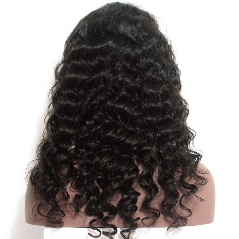 Lace Front Wigs Natural Color Loose Wave Brazilian Hair Bleached Knots With Natural Baby Hair Pre-Plucked