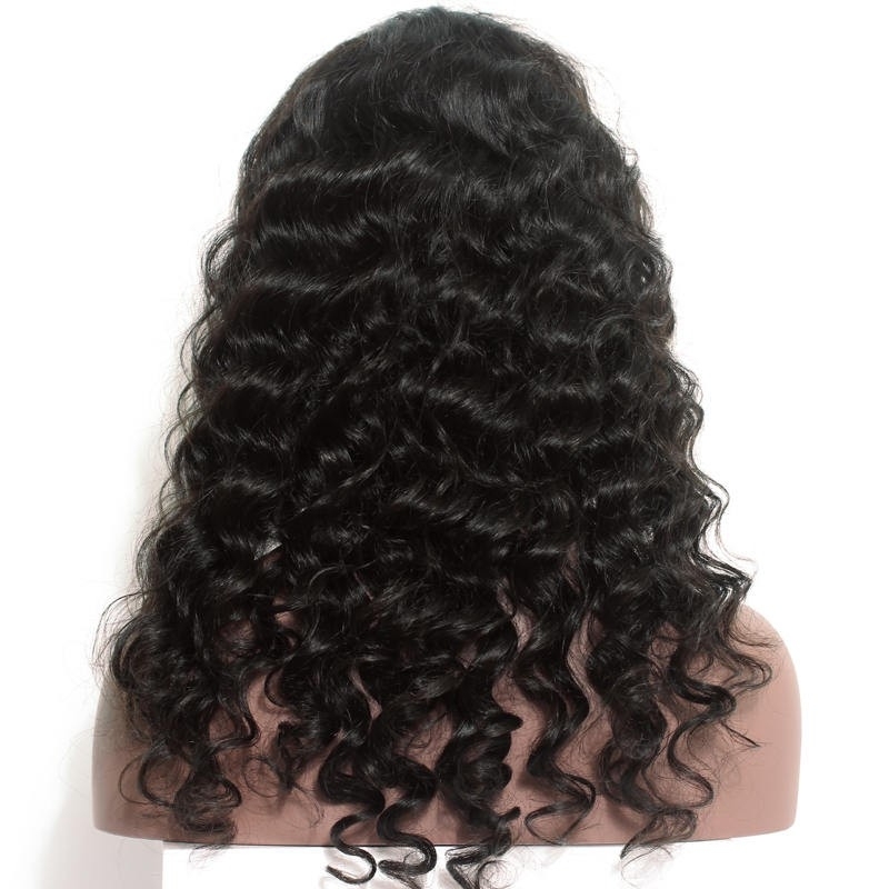 Natural Lace Front Wig Loose Wave Brazilian Human Hair Bleached Knots With Natural Baby Hair