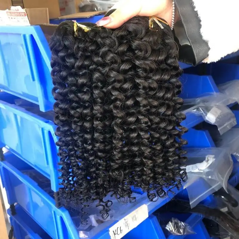 Human  Hair Bundles Curly 100% Remy Hair Extension Human Hair Weft Unprocessed Virgin Cheap Human Weave 3 Bundle