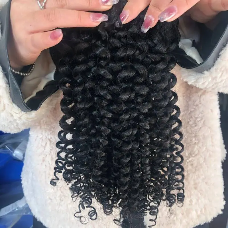 Human  Hair Bundles Curly 100% Remy Hair Extension Human Hair Weft Unprocessed Virgin Cheap Human Weave 3 Bundle