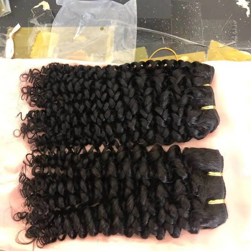 Human  Hair Bundles Curly 100% Remy Hair Extension Human Hair Weft Unprocessed Virgin Cheap Human Weave 3 Bundle