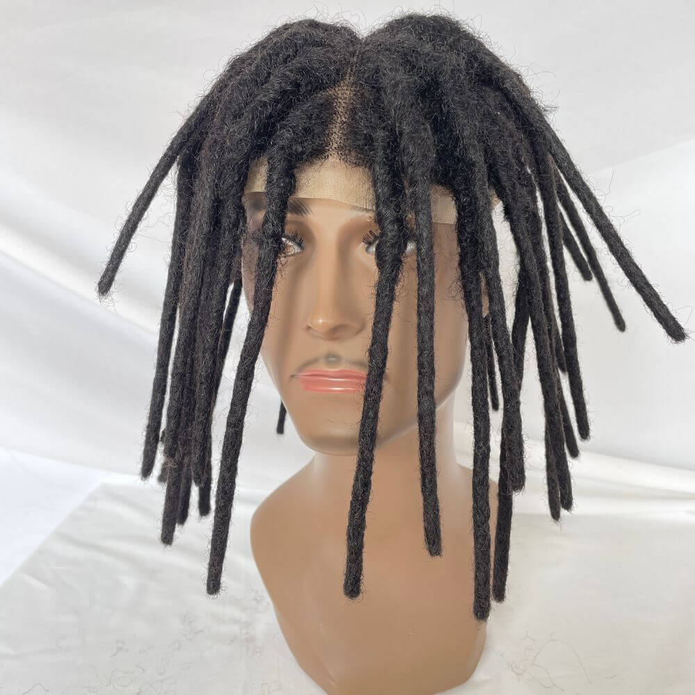 8 Inch 8x10 Transparent Full Swiss Lace Base Afro Dreadlock Extensions Toupee For Men Extensions Human Hair Dreadlock Hairpieces Replacement System