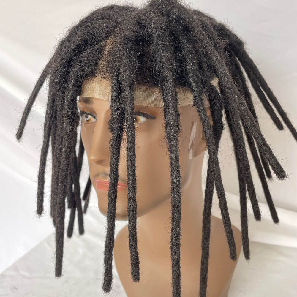 8 Inch 8x10 Transparent Full Swiss Lace Base Afro Dreadlock Extensions Toupee For Men Extensions Human Hair Dreadlock Hairpieces Replacement System
