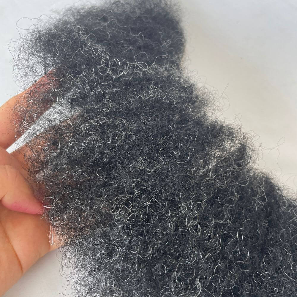 Pwigs Human Hair Lace Afro Curl Face Beard Mustache For American Black Men Realistic Makeup Lace Base Replacement System