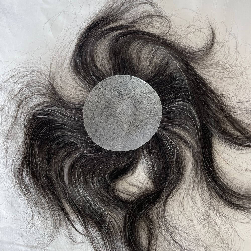 Side Or Back Hair Patches 8x8 cm Full Skin PU Base Toupee For Men Covering Bald Spots On Head Sides Or Back