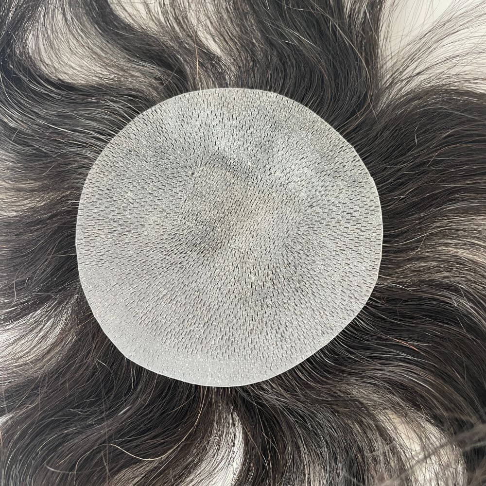 Side Or Back Hair Patches 8x8 cm Full Skin PU Base Toupee For Men Covering Bald Spots On Head Sides Or Back