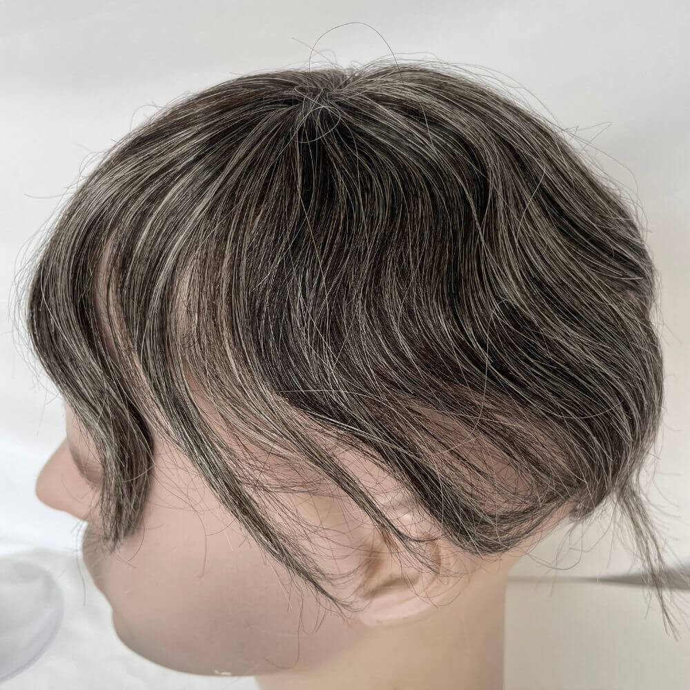 Side Or Back Hair Patches 8x8 cm Full Skin PU Base Toupee For Men Covering Bald Spots On Head Sides Or Back