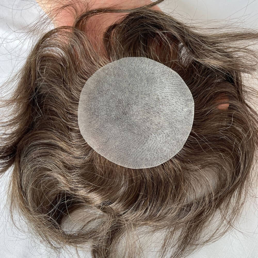 Side Or Back Hair Patches 8x8 cm Full Skin PU Base Toupee For Men Covering Bald Spots On Head Sides Or Back