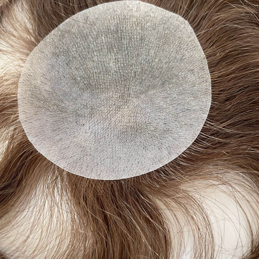 Side Or Back Hair Patches 8x8 cm Full Skin PU Base Toupee For Men Covering Bald Spots On Head Sides Or Back