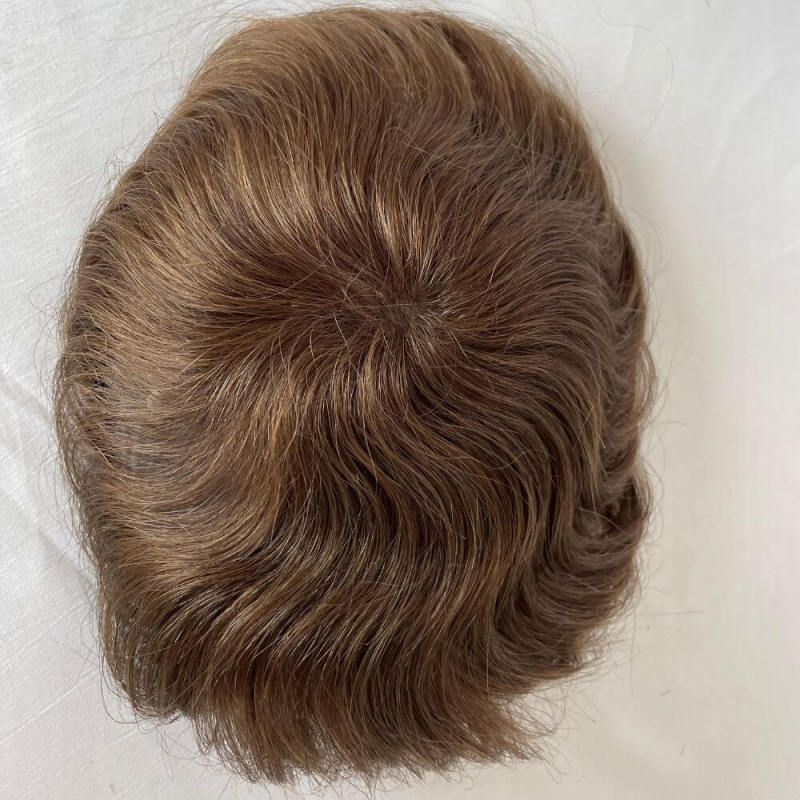 Side Or Back Hair Patches 8x8 cm Full Skin PU Base Toupee For Men Covering Bald Spots On Head Sides Or Back