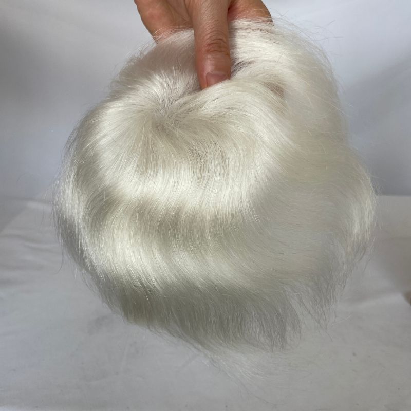Side Or Back Hair Patches 8x8 cm Full Skin PU Base Toupee For Men Covering Bald Spots On Head Sides Or Back