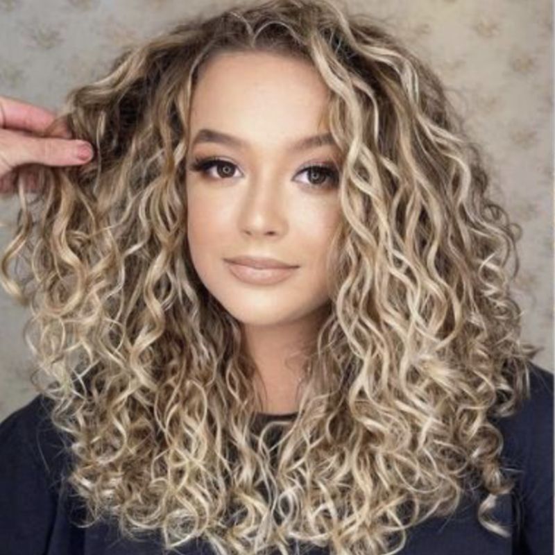 Human Hair Wigs Highlight Brown and Light Blonde Ombre  Wavy Curly 360 Lace Front Wigs 150% 180% Density European Human Hair Wigs For Women Preplucked